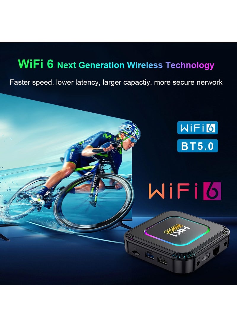 HK - 8K Android 13.0 Smart TV Box with 2.4G/5.8G Wifi6 & Remote,Quad Core ARM Cortex A53 Set Top Boxes - Image 1