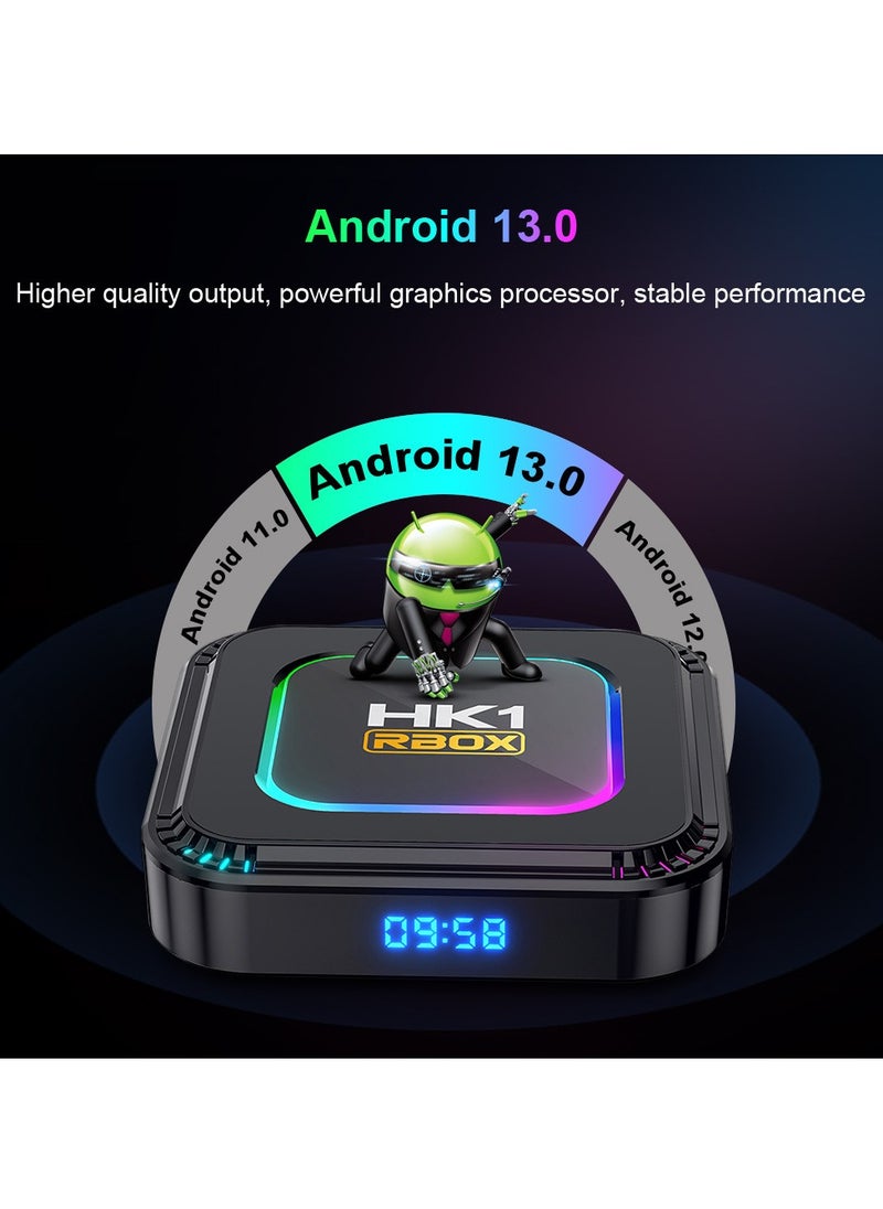 HK - 8K Android 13.0 Smart TV Box with 2.4G/5.8G Wifi6 & Remote,Quad Core ARM Cortex A53 Set Top Boxes - Image 1