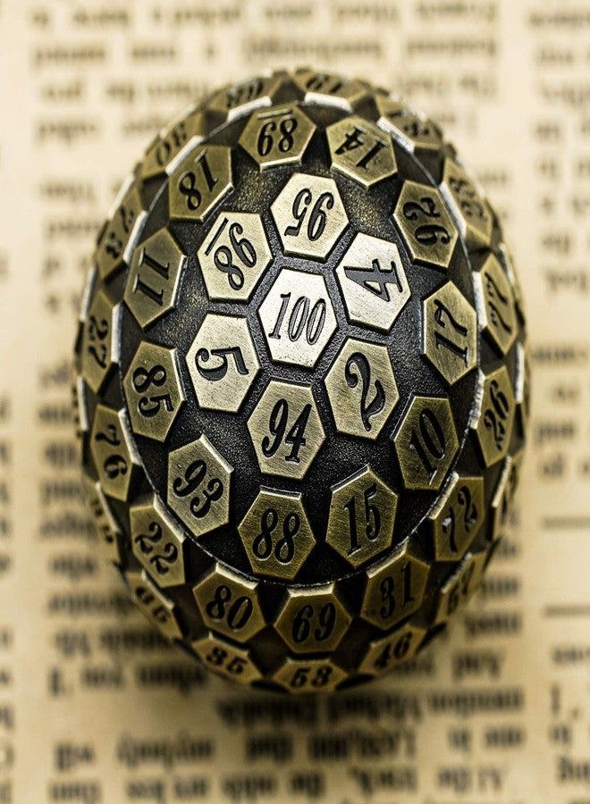 Cusdie D100 DND Metal Dice, 100 Sided Giant Metal Dice, Single D100 with Gift Box for RPGs (Ancient Bronze) - Image 5