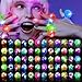 OLUPP Party Favors 100 Pcs Light Up Rings Glow In The Dark Party Supplies 6 Style Flashing Glow In The Dark Rings for Adults Kids LED Ring for Birthday Concert Raves Halloween Christmas - Image 3