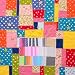 Qintreesify 50Pcs 4 x 4 Top Cotton Craft Fabric Bundle Squares Patchwork DIY Sewing Scrapbooking Quilting Floral Dot Pattern Artcraft Polka Dot 10cm x 10cm - Image 3