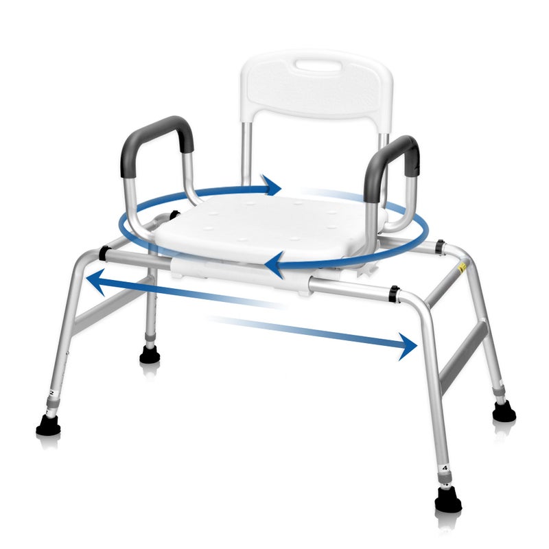 Sangohe Shower Chair for Inside Shower  360 Swivel Shower Chair  Heavy Duty Shower Seat with Back  Shower Chair for Bathtub with Arms for Handicap  Shower Seats for Elderly 788A