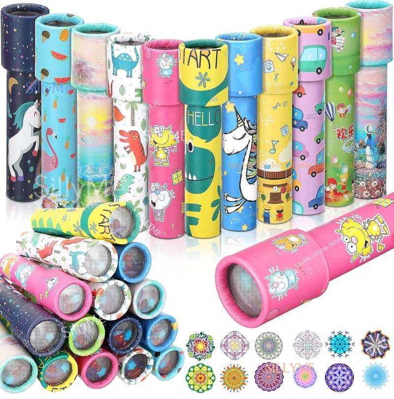 Sillyme 6pc Kaleidoscopes for Kids Return Gifts Birthday Party for Kids - Educational Toys for Party Favors - Return Gifts for Kids Age 8-12 3-5 2 10 - Best Birthday Return Gifts for Kids in Bulk - Image 1