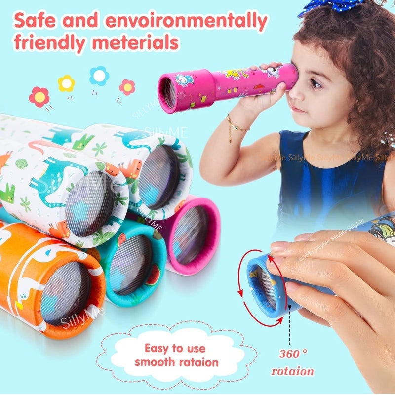 Sillyme 6pc Kaleidoscopes for Kids Return Gifts Birthday Party for Kids - Educational Toys for Party Favors - Return Gifts for Kids Age 8-12 3-5 2 10 - Best Birthday Return Gifts for Kids in Bulk - Image 2