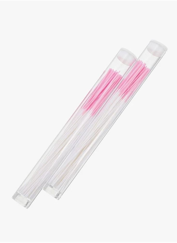 Generic Earrings Hole Cleaner Rose Fragrance Odor Removal Ear Care Kit Piercing Floss Disposable Piercing Aftercare Piercing Cleaning Line Ear Piercing Care Cleaning Tool 120 Pieces  - Image 4