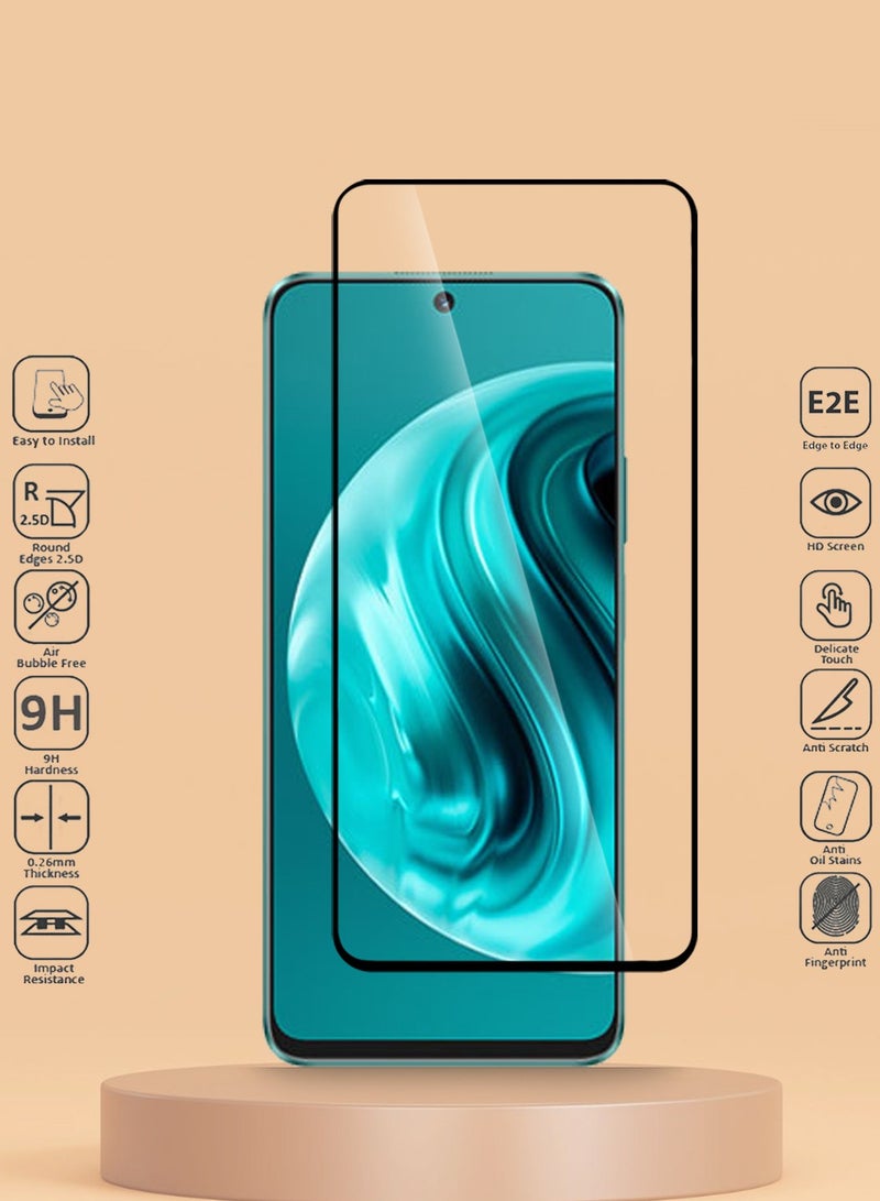 Techie حماية شاشة زجاجية مقسّاة HD بصلابة 9H تغطي كامل الشاشة لهاتف هواوي نوفا 12i - مضادة للخدوش، مضادة لبصمات الأصابع، وتقنية خالية من الفقاعات - Image 2