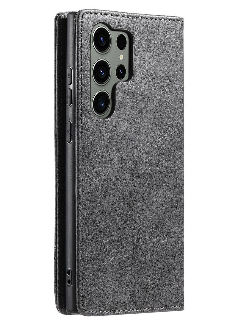 Suteni Flip Cover Card Slots Leather Phone Case for Samsung - Image 2