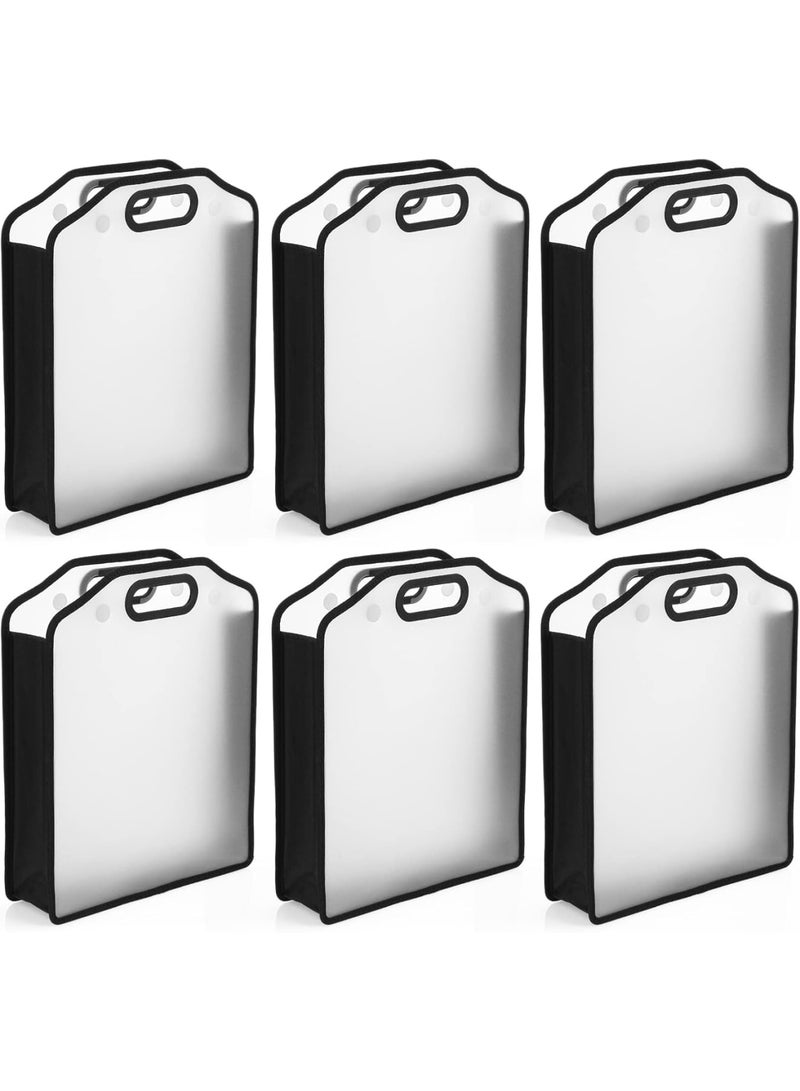 SOLARAE Scrapbook Paper Storage Organizer, 6Pce Handle Expandable Craft Paper Storage for Documents Office Photos Cardstock File (12'' x 12'') - Image 1