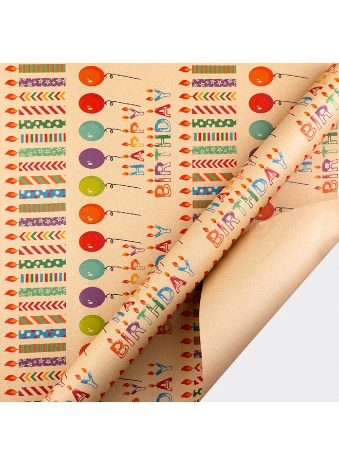 Zeemey - 6 Sheets Gift Wrapping Paper With Accessories,Holiday Gift Wrapping Paper,Birthday Gift Box Gift Wrapping DIY, Gift Wrapping Paper for Birthday, Holiday, Wedding, Party,Kids Gift Wrapping (70cmX50cm) - Image 1