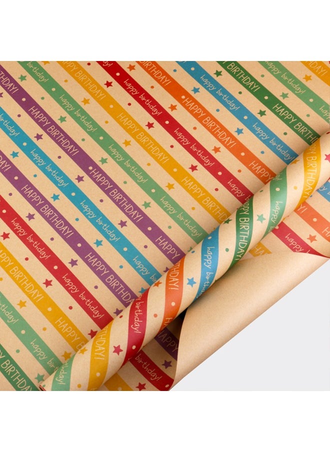 Zeemey - 6 Sheets Gift Wrapping Paper With Accessories,Holiday Gift Wrapping Paper,Birthday Gift Box Gift Wrapping DIY, Gift Wrapping Paper for Birthday, Holiday, Wedding, Party,Kids Gift Wrapping (70cmX50cm) - Image 1