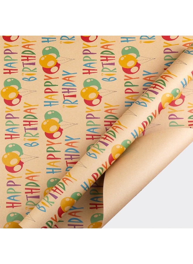 Zeemey - 6 Sheets Gift Wrapping Paper With Accessories,Holiday Gift Wrapping Paper,Birthday Gift Box Gift Wrapping DIY, Gift Wrapping Paper for Birthday, Holiday, Wedding, Party,Kids Gift Wrapping (70cmX50cm) - Image 1