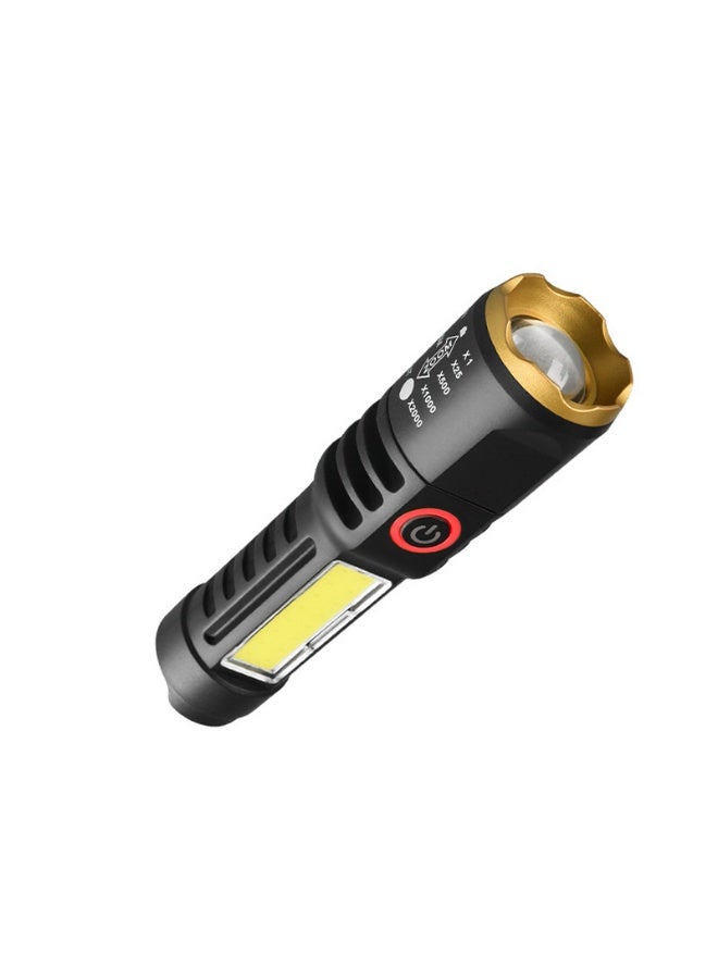 USB Rechargeable Mini Pocket Torch Light with Ring – Compact LED Emergency Flashlight - Image 1