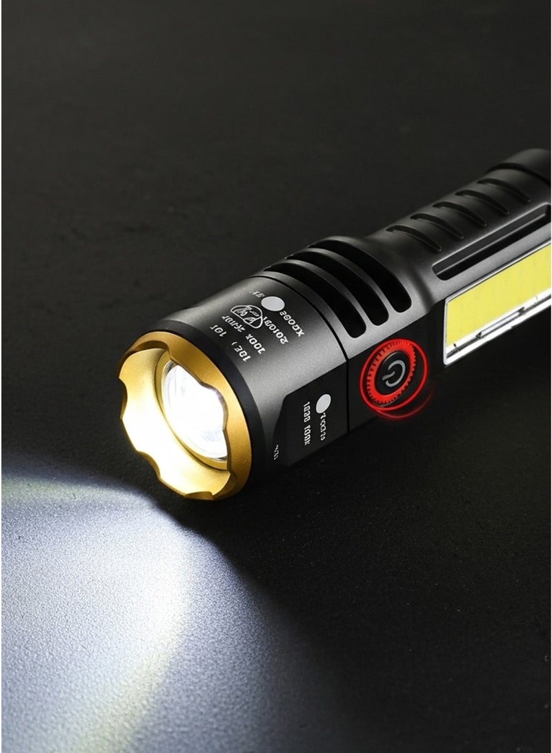 USB Rechargeable Mini Pocket Torch Light with Ring – Compact LED Emergency Flashlight - Image 5