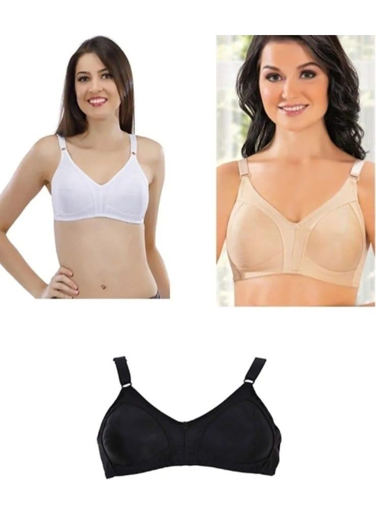 539 Women's Battal Cotton Multicolored Bra 3 Pieces - pzsku/ZE37B37A0E7A7542ECBA6Z/45/_/1731233618/3a0a3638-d07d-4cdf-a0b9-1806ab49d617