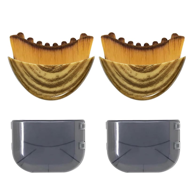 VOUGH Lymphatic Contour Face Brush, Lymphatic Drainage Massager for Face, Ergonomically Designed to Fit The Skin Precisely (2PCS) - Image 1