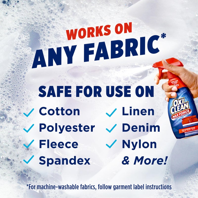 OxiClean Max Force Laundry Stain Remover Spray, Newborn & Baby Essentials, Stain Treater, 12 fl oz, 3-Pack - Image 5