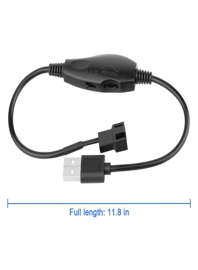 OwlTree 2 Pack USB 5V to 12V 4 Pin Fan Speed Adapter Controller Supported PC Cooling Fan, Max 12V 8W Output (11.8inch) - Image 3