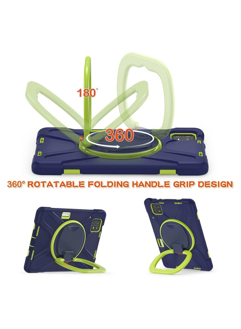 عام غطاء Xiaomi Pad 6 / Pad 6 Pro 11-inch 2023 Case ، بنية هجينة محمولة مضادة للصدمات مع حامل للقلم ، وحلقة دورانية وحلقة للوقوف ، وحزام كتف. - Image 3