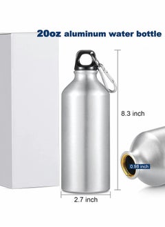 KASTWAVE Aluminum Water Bottle 20 OZ Aluminum Bike Water Bottle Lightweight Aluminum Reusable Bottles Leak Proof Aluminum Sports Bottle Travel Bottles with Twist Cap and Buckle, for Camping, 5 Pieces  - Image 2