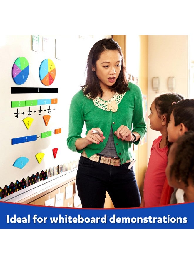 D-FantiX Magnetic Fraction Tiles & Fraction Circles Activity Set, Math Manipulatives For Elementary School, Fraction Manipulatives Montessori Learning Resources For Kids Students Homeschool Supplies - Image 5