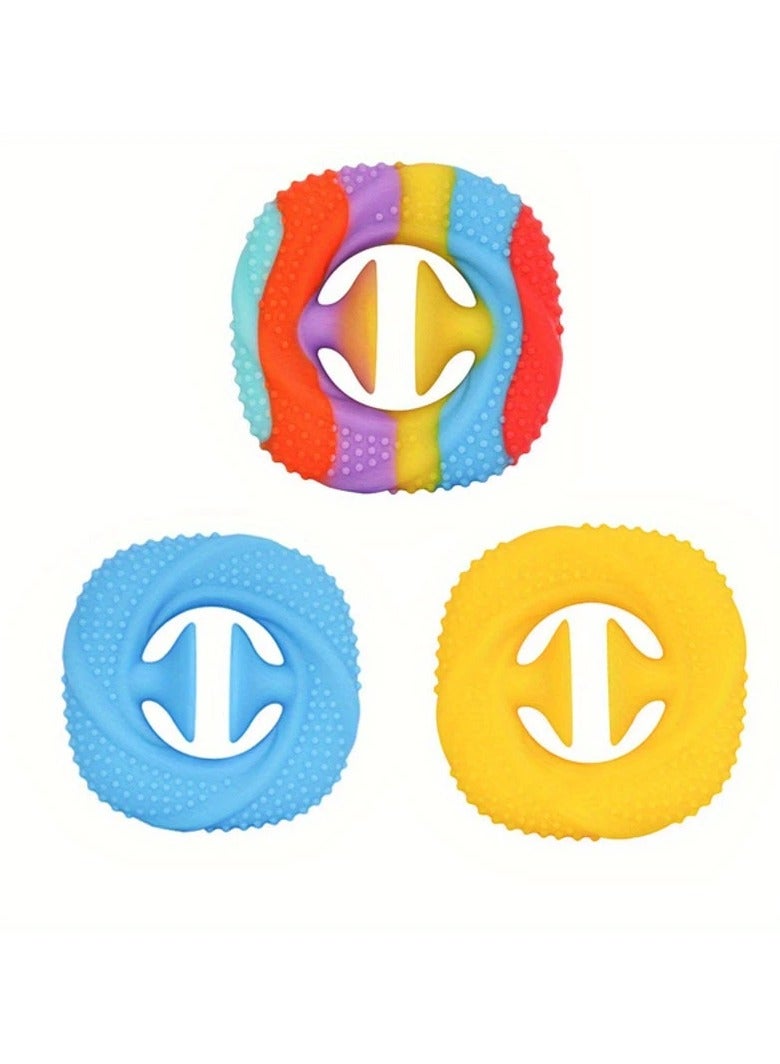 Goolsky 3PCS Silicone Finger Grip Strengthener with Suction Cup - Sound, Non-Slip Hand Rehab Trainer for Post-Surgery Grip Recovery, Durable PVC and, Blue and Yellow, Hand Gripper for Rehabilitation and Muscle Building - Image 5