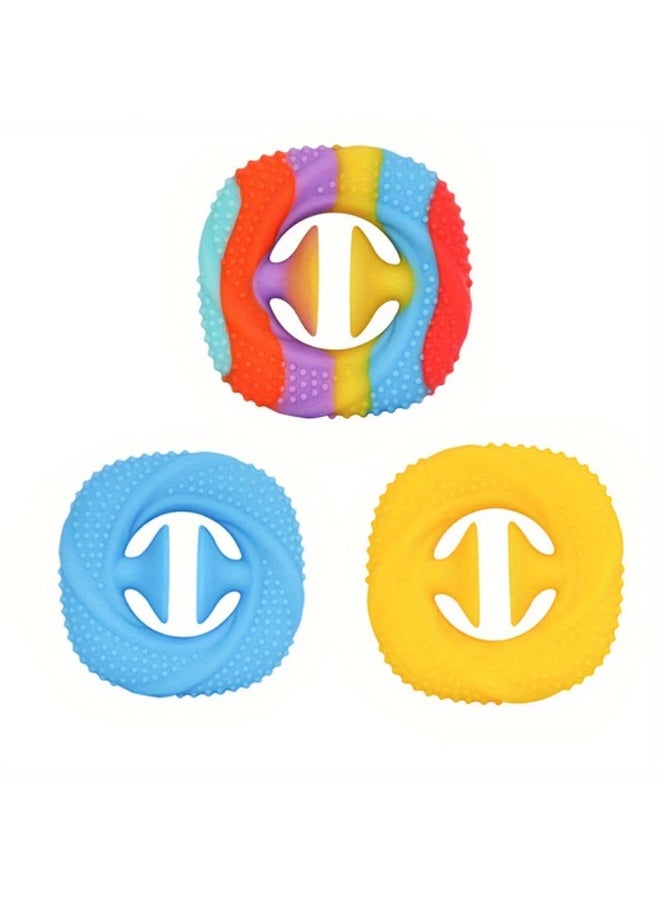 Goolsky 3PCS Silicone Finger Grip Strengthener with Suction Cup - Sound, Non-Slip Hand Rehab Trainer for Post-Surgery Grip Recovery, Durable PVC and, Blue and Yellow, Hand Gripper for Rehabilitation and Muscle Building - Image 1