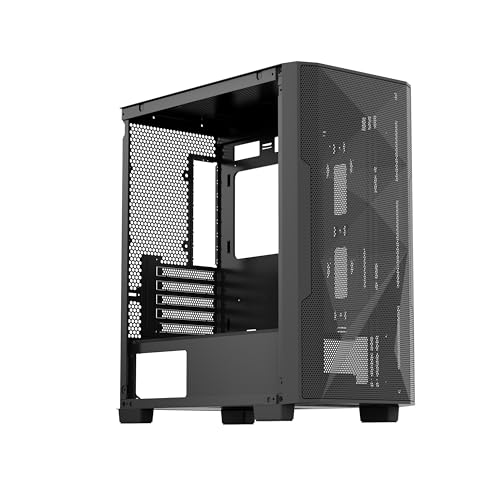 Rosewill FBM-X6 Micro ATX Mid Tower Case - Tempered Glass Side Panel, High Airflow, 4X PWM ARGB Fans, Dedicated Cable Routing Clips, Pre-Installed 650W 80+ Gold Power Supply - Black - Image 3