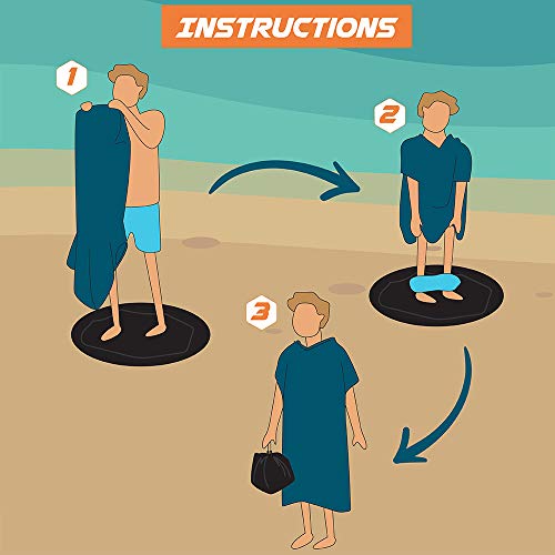 Suncube SUN CUBE Wetsuit Changing Mat, Waterproof Surf Bag, Drawstring Wetsuit Bag, Surfing Accessories for Kayakers, Dry Bag for Beach, Durable Compact No Leak Mat for Scuba (Black) - Image 4