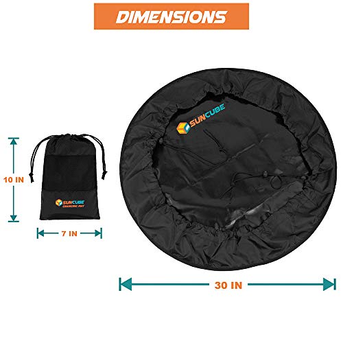 Suncube SUN CUBE Wetsuit Changing Mat, Waterproof Surf Bag, Drawstring Wetsuit Bag, Surfing Accessories for Kayakers, Dry Bag for Beach, Durable Compact No Leak Mat for Scuba (Black) - Image 2