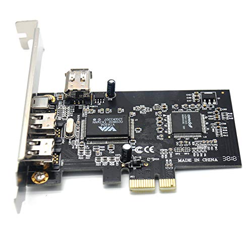 Pardarsey Padarsey PCIe 3 Ports 1394A Firewire Expansion Card, PCI Express (1X) to External IEEE 1394 Adapter Controller (2 x 6 Pin + 1 x 4 Pin) with Low Profile Bracket for Desktop PC and DV Connection - Image 3