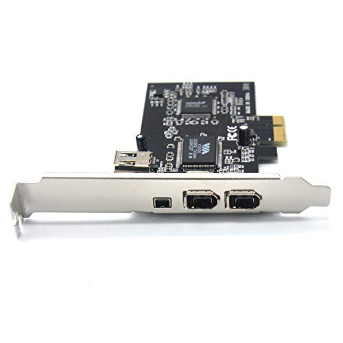 Pardarsey Padarsey PCIe 3 Ports 1394A Firewire Expansion Card, PCI Express (1X) to External IEEE 1394 Adapter Controller (2 x 6 Pin + 1 x 4 Pin) with Low Profile Bracket for Desktop PC and DV Connection - Image 2