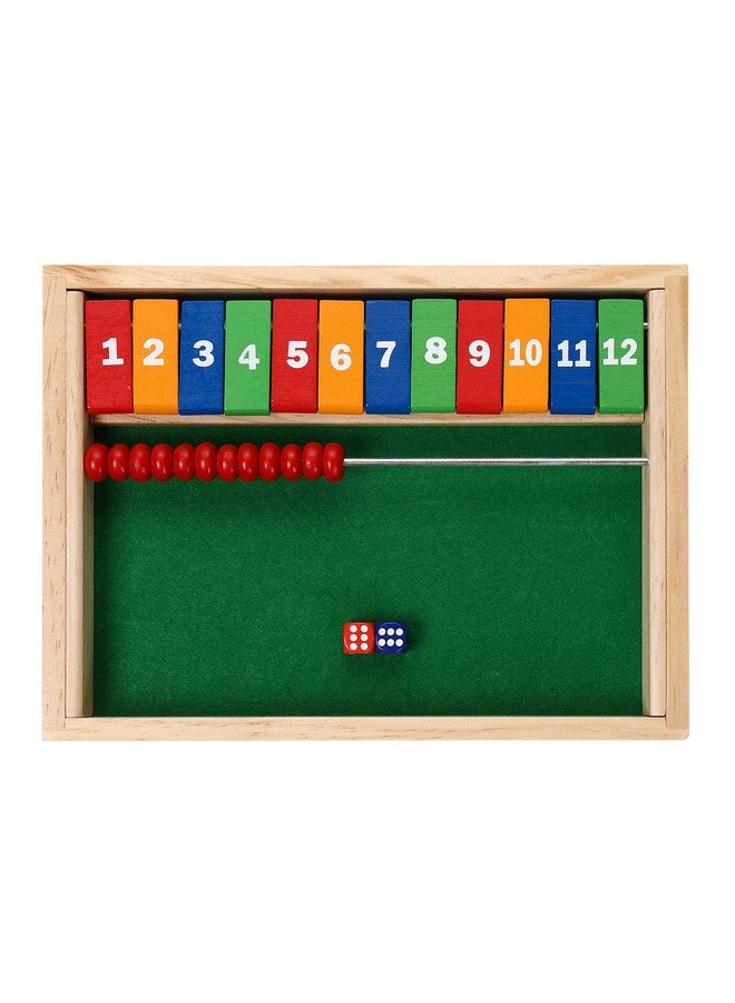 STERLING Games Kids Shut The Box Game for 2 Players | Wooden Math Toy Dice Game for Kids and Small Children | STEM Educational Toy for Learning Mathematics and Addition - Image 1
