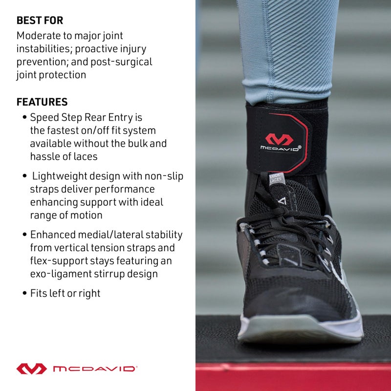 McDavid Ankle Brace, Low Profile Lace-Free Phantom Ankle Braces for Men Basketball and more. Lightweight Design, Advanced Strapping & Flex-Support - Image 4