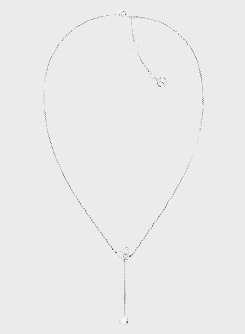TOMMY HILFIGER Stainless Steel With Crystal Necklace
