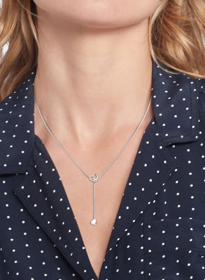 TOMMY HILFIGER Stainless Steel With Crystal Necklace