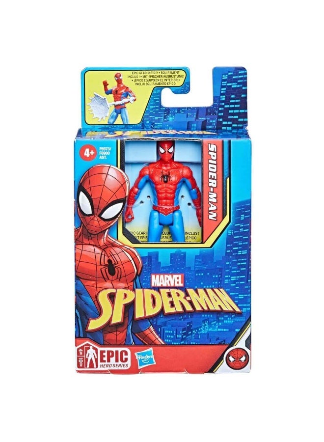 MARVEL تمثال عمل مارفل سبايدر مان من سلسلة الأبطال الملحمية (10 سم) - Image 2