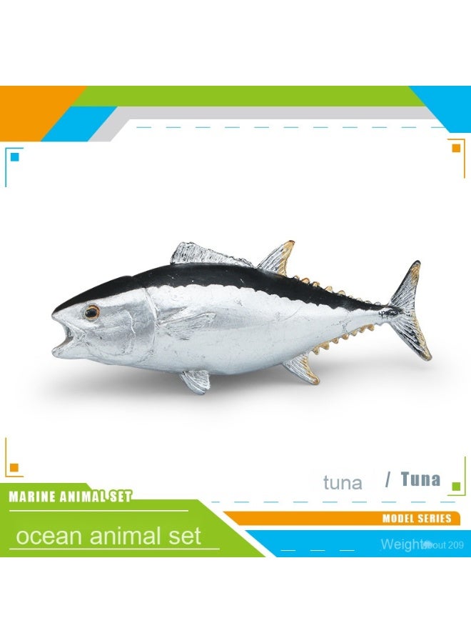 NIBEMINENT Realistic Ocean Fish Model Figurines - Tuna, Red Snapper, Salmon, and More
