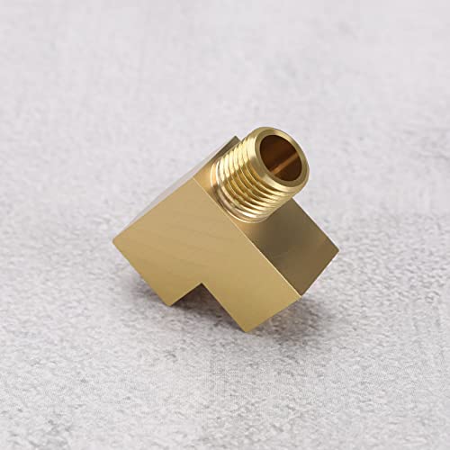 ECSiNG 2PCS Angle Adapter M10x1 T-Distributor Oil Pressure Sensor Tee Connecter Oil Pressure Gauge Adapter M10x1 Male to 2 M10x1 Female Adapter Brass - Image 5