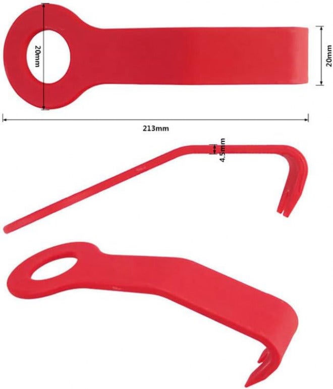 SCIENISH Market demand focused build SCIENISH 19Pcs Auto Audio Trim Removal Tool Set & Clip Plier Upholstery Fastener Remover Nylon Dash Door Panel Stereo Tool (Red) Compact trendy practical build - Image 3