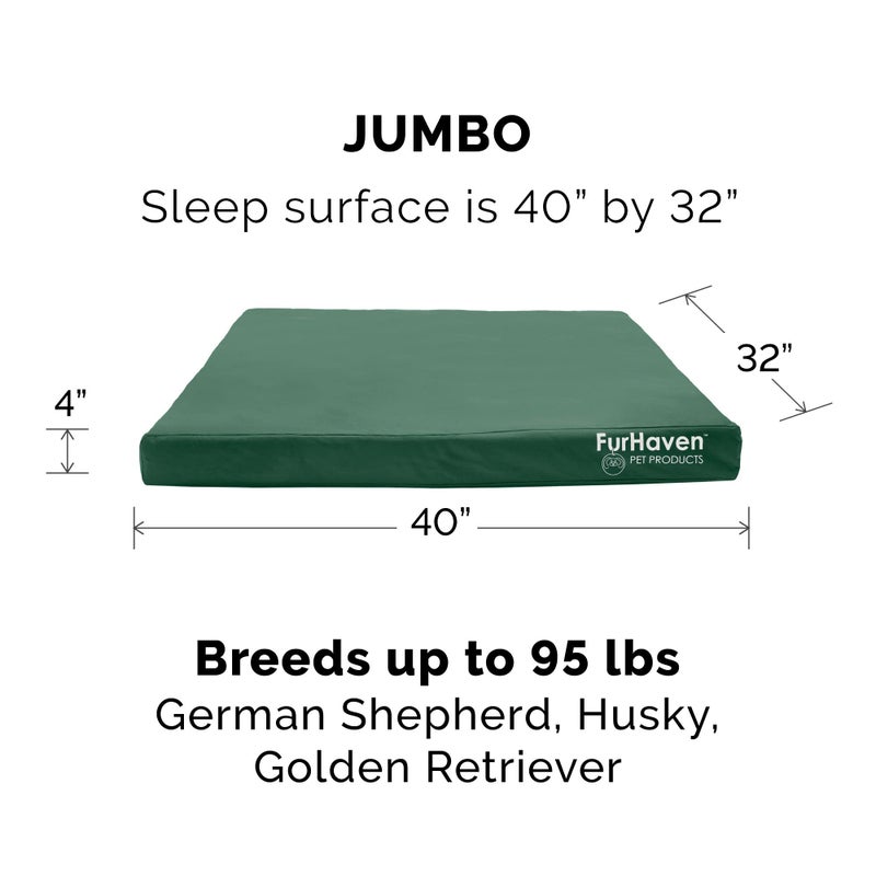 Furhaven Replacement Dog Bed Cover Water-Resistant Indoor/Outdoor Logo Print Oxford Polycanvas Mattress, Washable - Forest, Jumbo (X-Large) - Image 3
