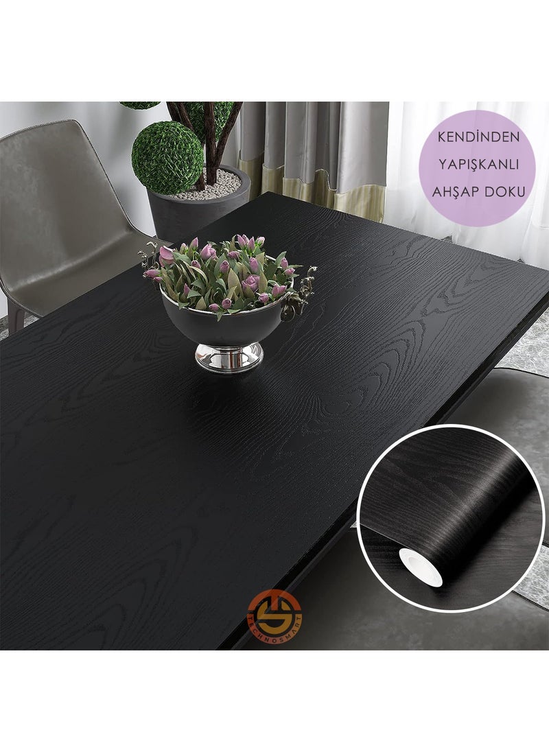 Technosmart 60CM×100CM Self Adhesive Wood Look Covering Paper Kitchen Cabinet Table Wall  - Image 1
