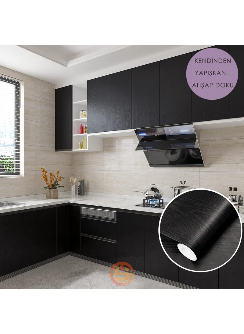 Technosmart 60CM×100CM Self Adhesive Wood Look Covering Paper Kitchen Cabinet Table Wall  - Image 3