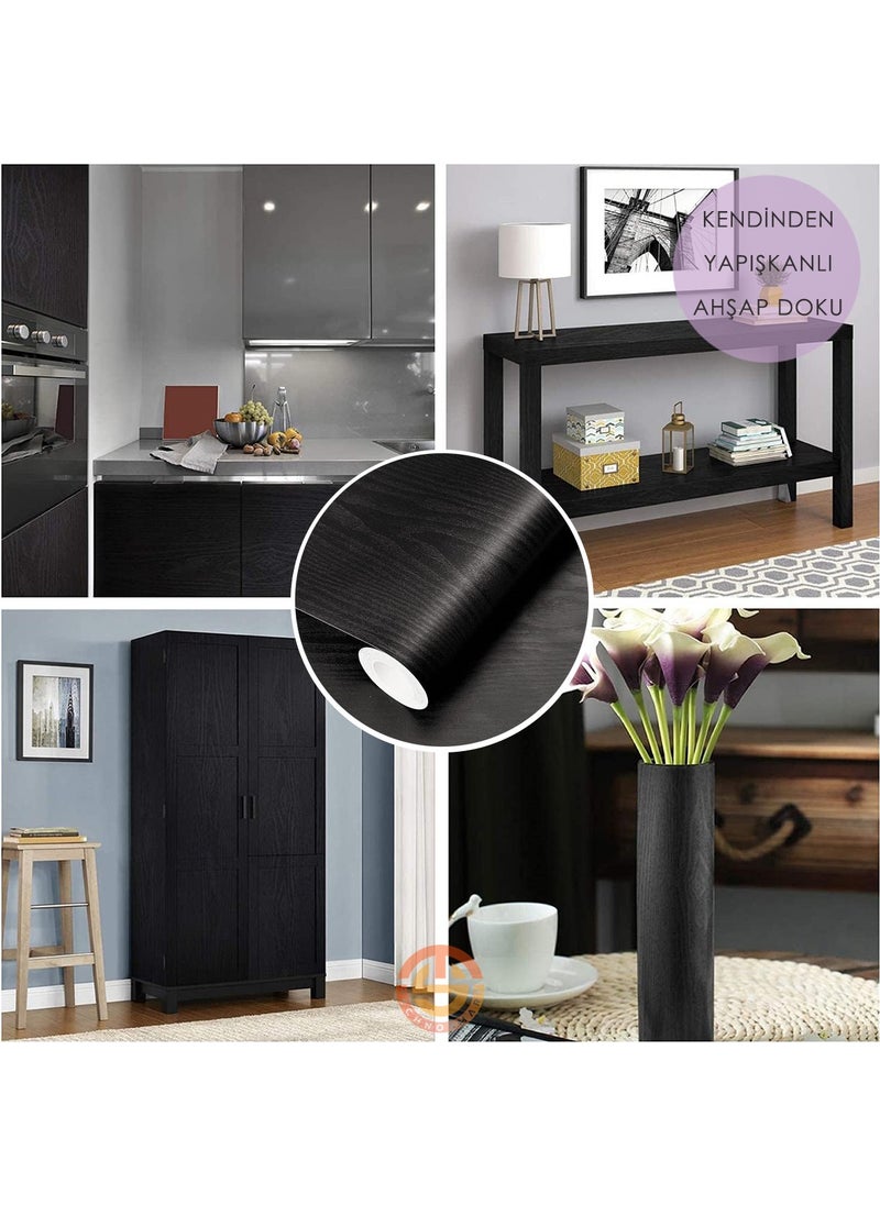 Technosmart 60CM×100CM Self Adhesive Wood Look Covering Paper Kitchen Cabinet Table Wall  - Image 4