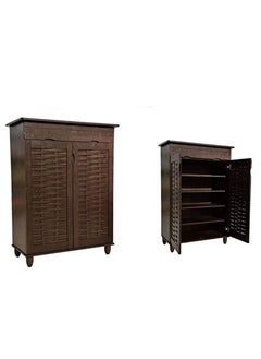 Galaxy Design Galaxy Design Shoe Cabinet/Rank Wooden With Two Door, Brown GDF-1516  - Image 2