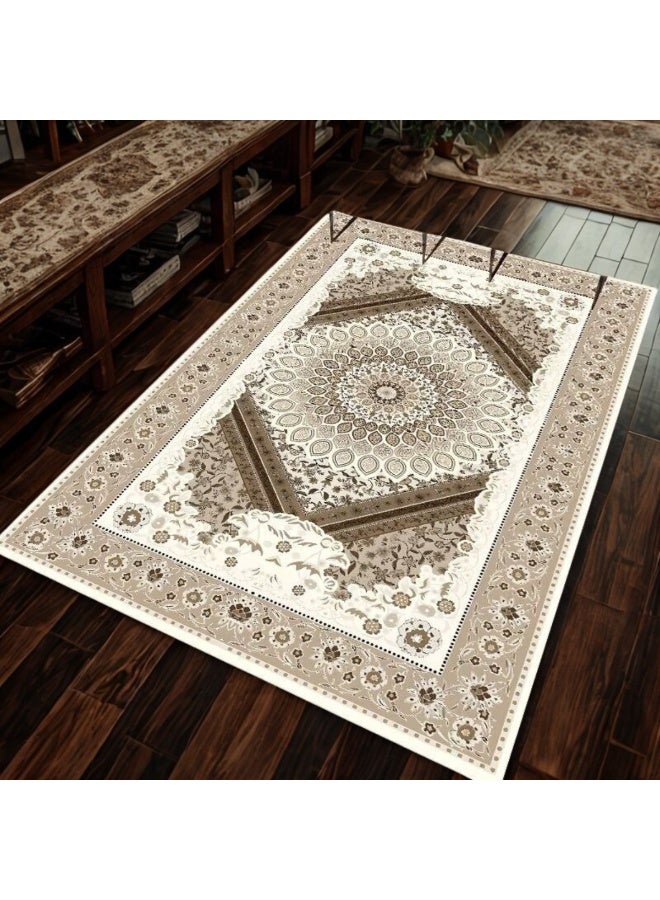 SMART HOME Ceramic carpets excellent velvet rug, padded and soft to the touch, with beautiful 3D patterns made of high-quality materials, nano seating mattress Polypropylene Rectangle Multicolour size 2X3 meters - Image 5