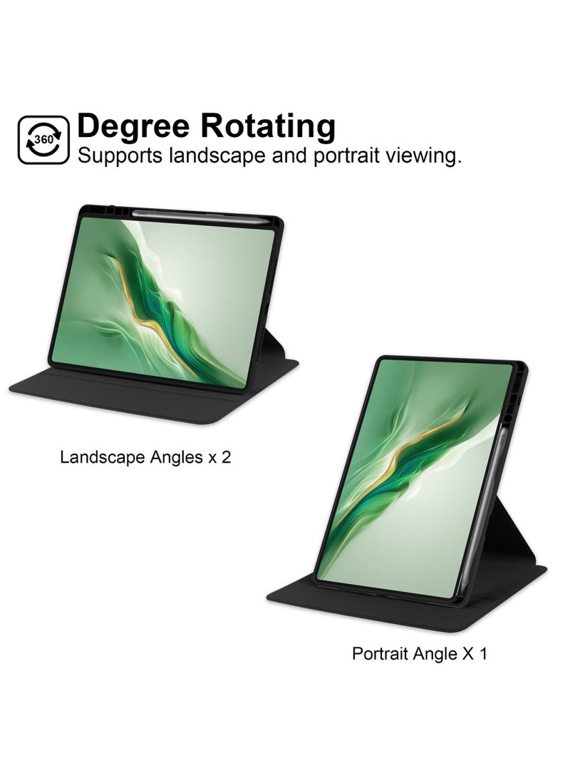 general Compatible Honor Pad 10 12.1-inch 2025 Tablet Case with Pen Holder 360° Rotation and Auto Wake Sleep Folding Stand Case with Flexible Viewing Angle - Image 4
