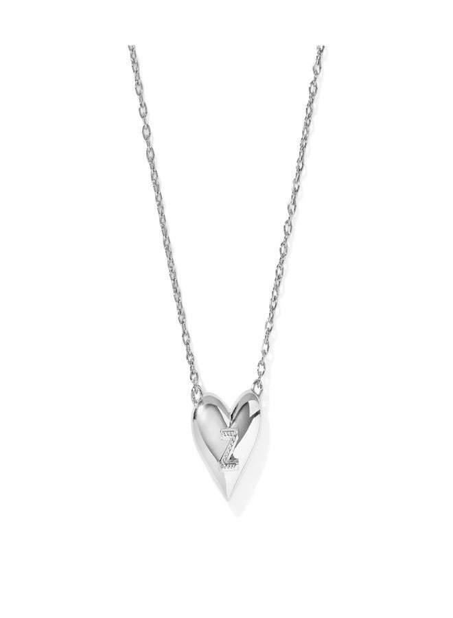 كيندرا سكوت قلادة قصيرة من كيندرا سكوت للنساء، بتصميم قلب وحرف Z، لون فضي عاجي، مرصعة بعرق اللؤلؤ، مقاس واحد - Image 2