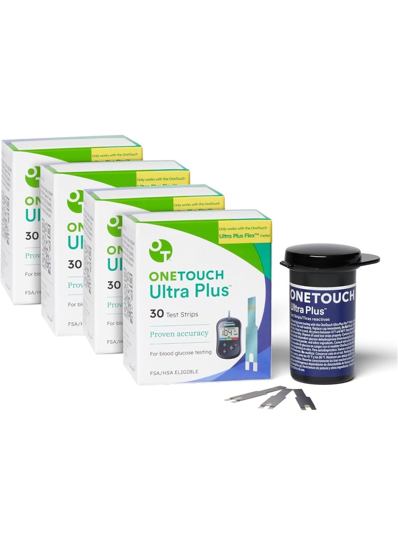 ONETOUCH OneTouch Ultra Plus Diabetic Test Strips - 120 ct (Only Works with OneTouch Ultra Plus Flex Blood Sugar Meter) 