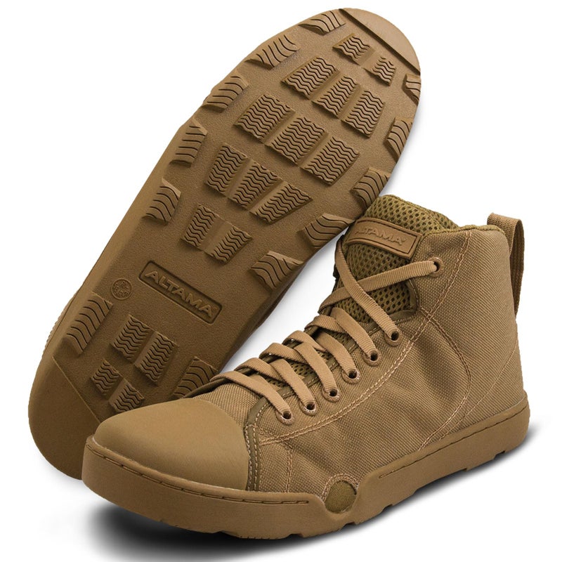 Altama Unisex Maritime Mid Dive Fin-Compatible Tactical Boots with Water Drainage Ports & Quick-Drying 1000D Cordura Panels, Coyote, 8, Regular - Image 1