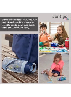 Contigo Contigo GIZMO Sip Water Bottle for Children, Sturdy BPA-Free, Leak-Proof, Intuitive Operation at the Press of a Button, Easy Cleaning, for Nursery, School, Sports, 420 ml  - Image 5